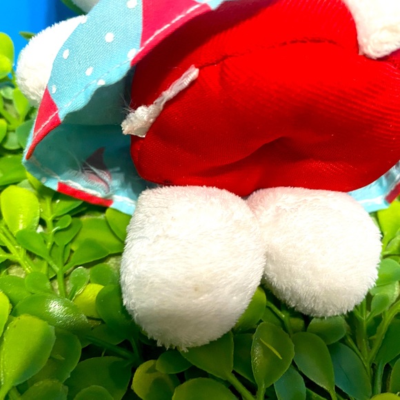 HELLO KITTY VTG 2014 BEANIE PLUSH WEARIG BLUE & RED DRESS w/WHITE POLK-A-DOTS 7” - Picture 12 of 12